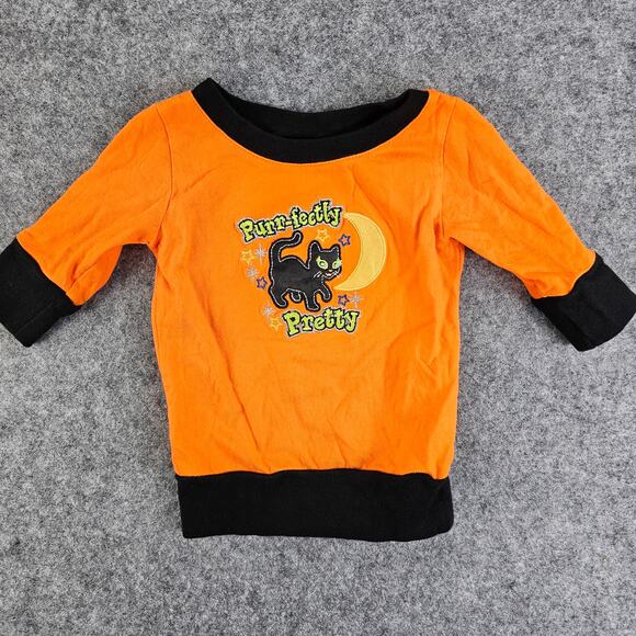 Toddler Halloween Outfit Size 18 mos Black Cat Shirt Skirt PURR-FECTLY PRETTY - Picture 2 of 15